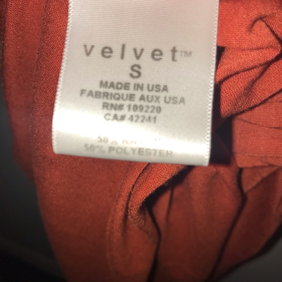 Anthropologie Velvet Cap-sleeve Orange Dress - Picture 7 of 8